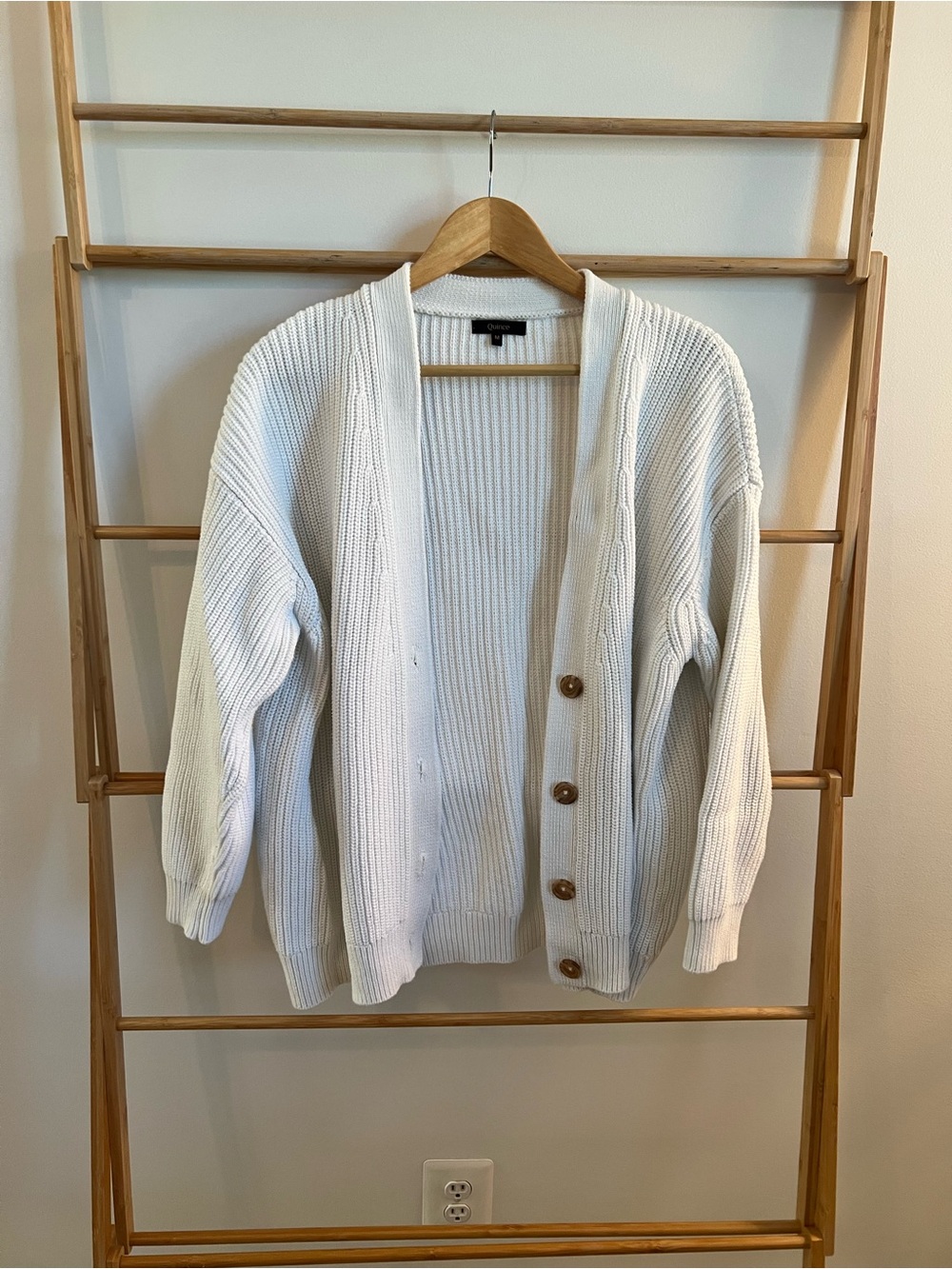 Quince 100% Organic Cotton Oversized Boyfriend Cardigan - Women’s L